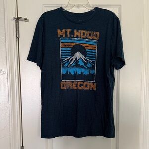 Mt. Hood Oregon Graphic T-Shirt - Navy Blue
